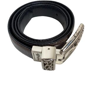 Brighton Brown Silver Embellished Belt